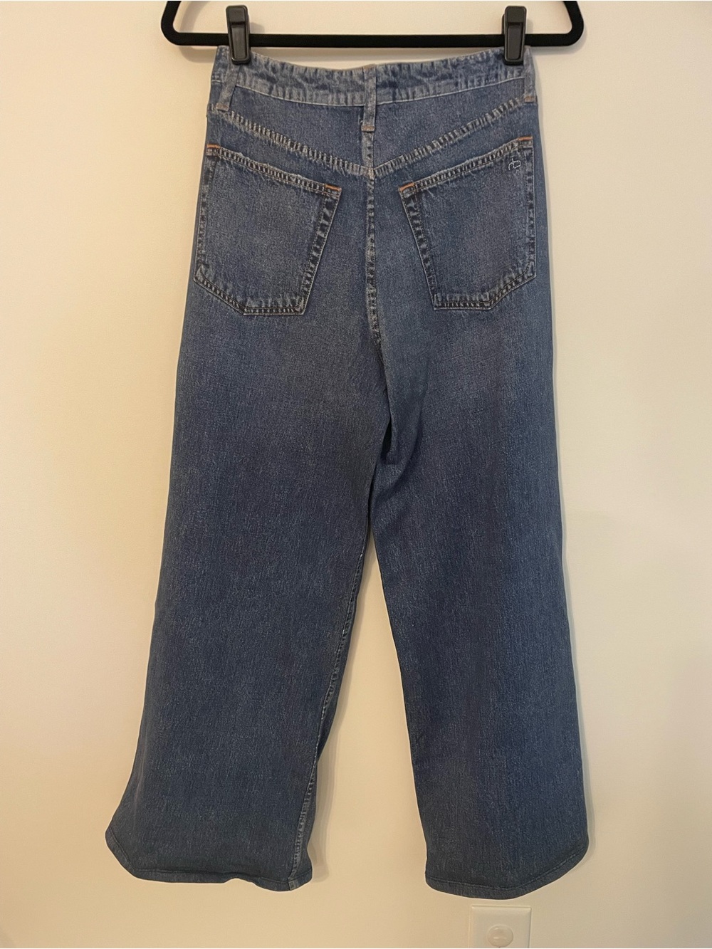 rag & bone Wide Leg Blue Denim Jeans - Picture 3 of 8